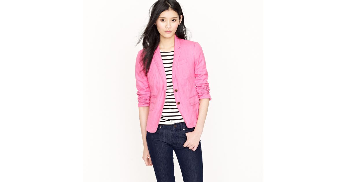 pink herringbone blazer