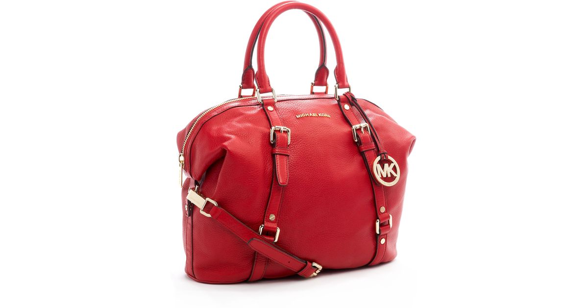 Michael kors bedford satchel red Clearance