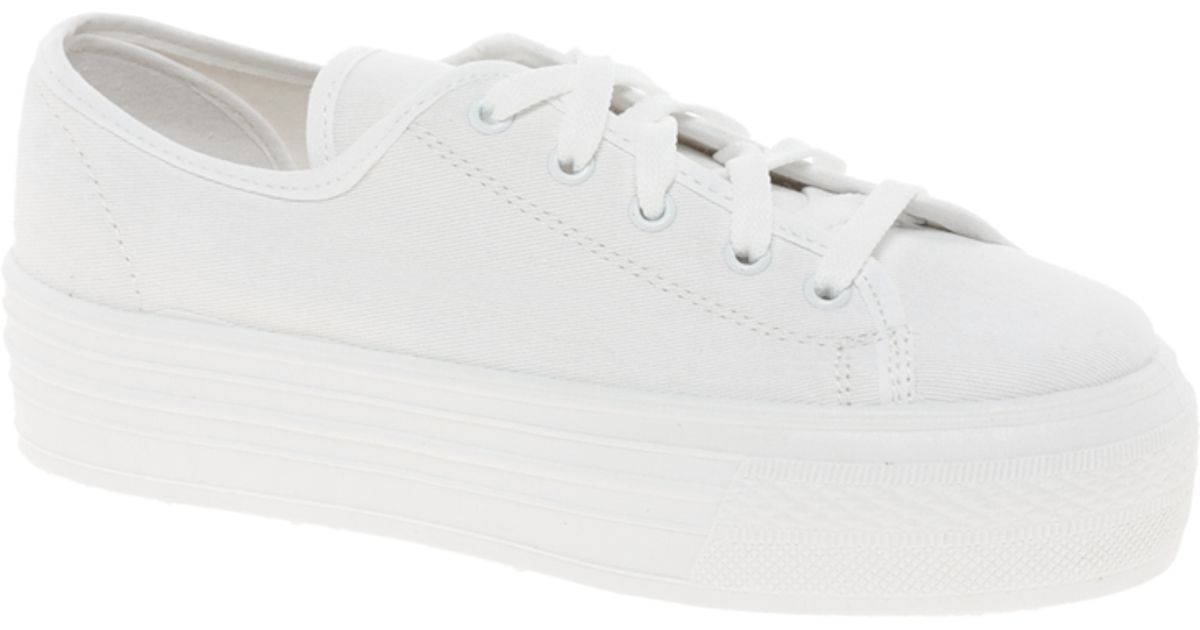 aldo white platform sneakers