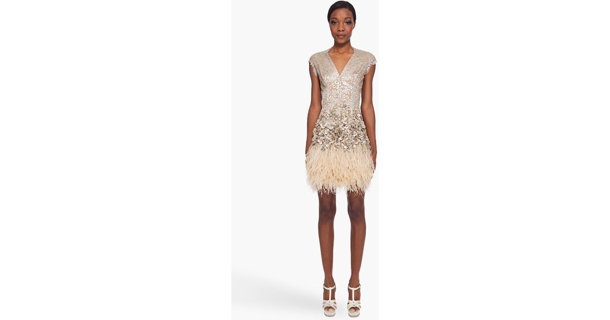 matthew williamson gold wrap dress