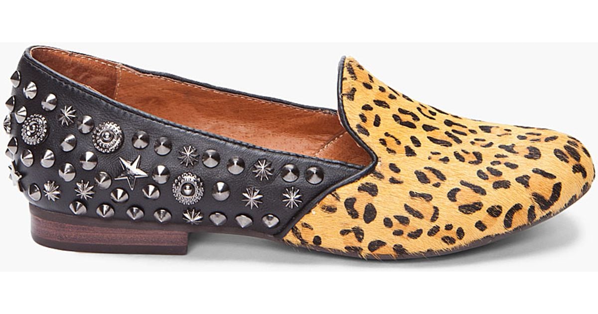 Jeffrey Campbell Pony Hair Leopard Print Loafers Lyst