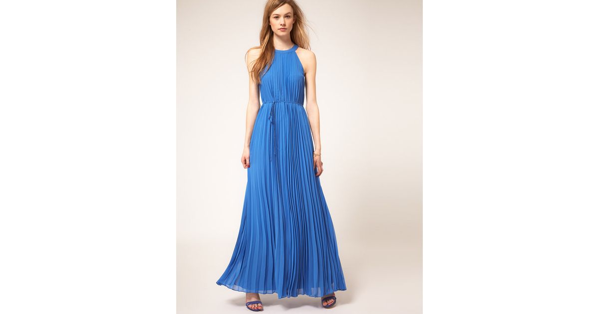 ted baker blue pleated dress
