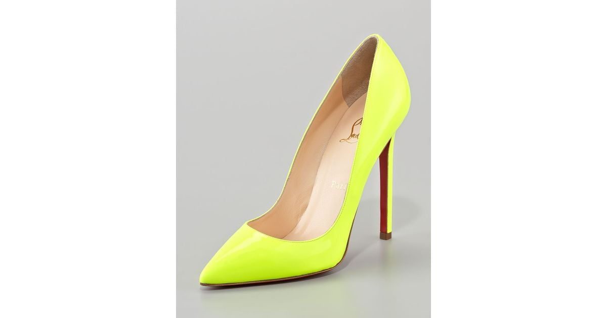 neon colored pumps