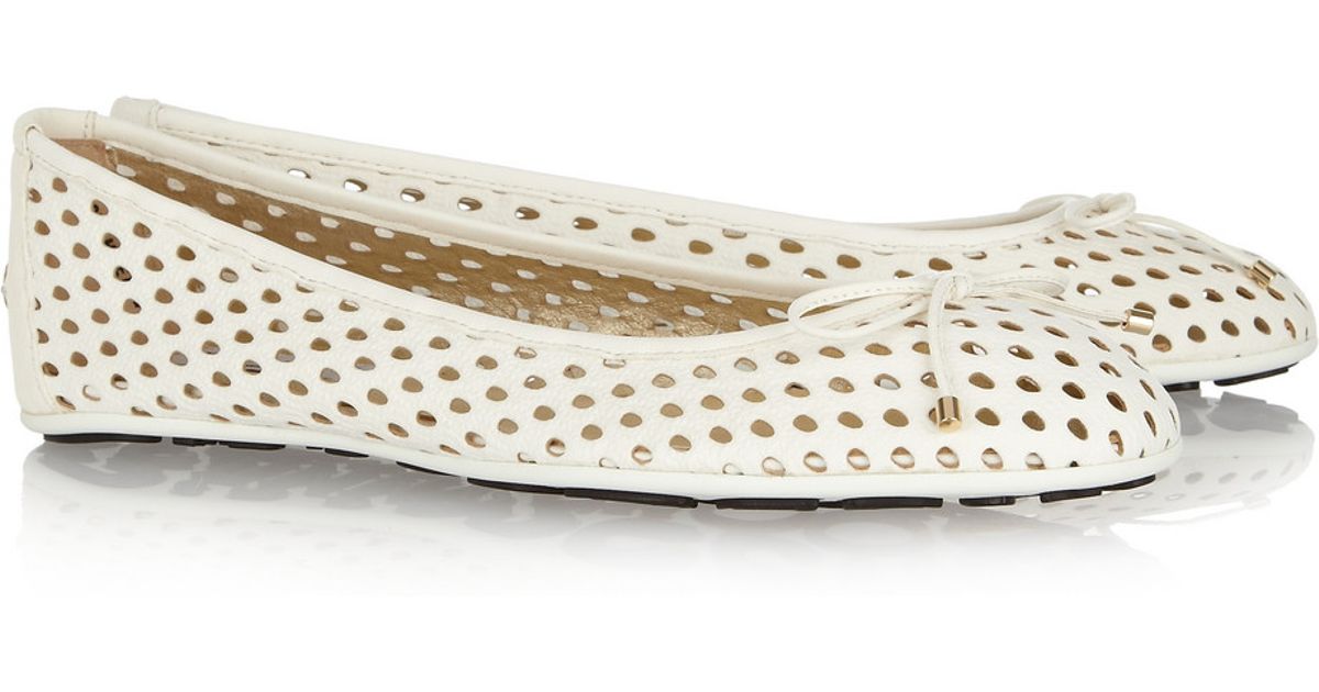 perforated ballet flats