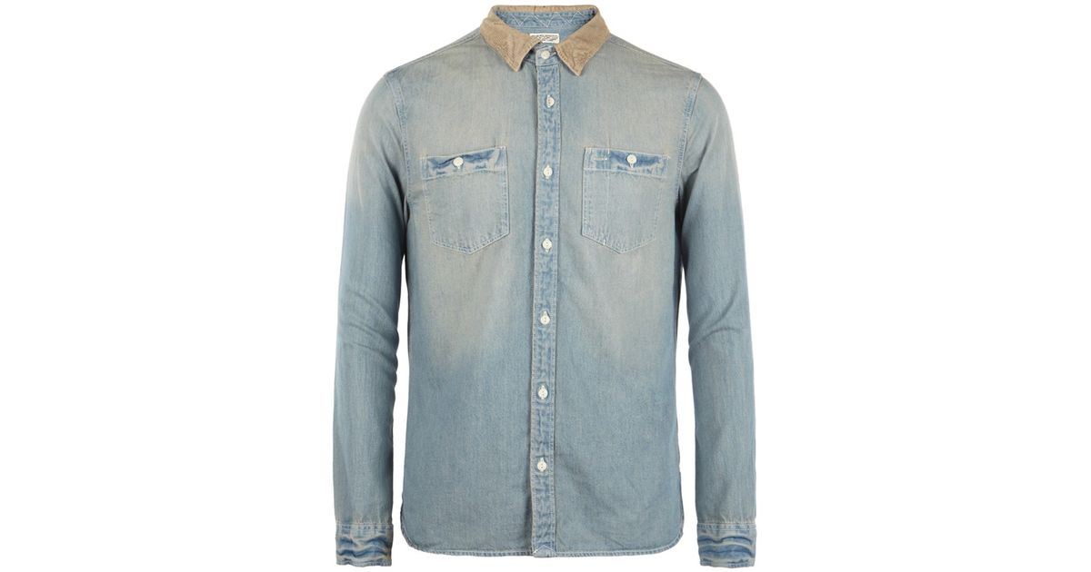 all saints denim shirt