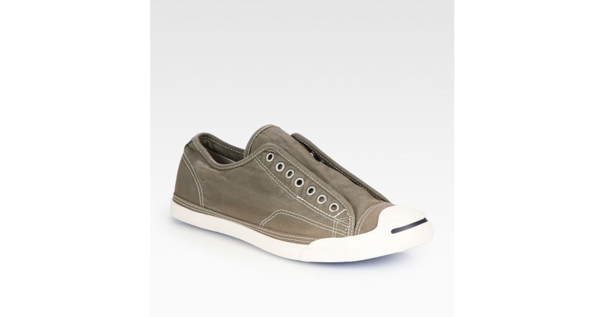 laceless canvas trainers