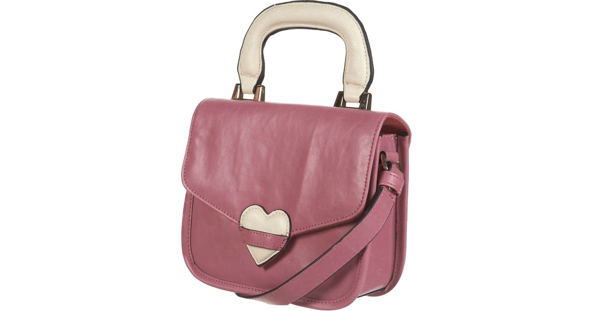 TOPSHOP Pink Padded Heart Bag - Lyst