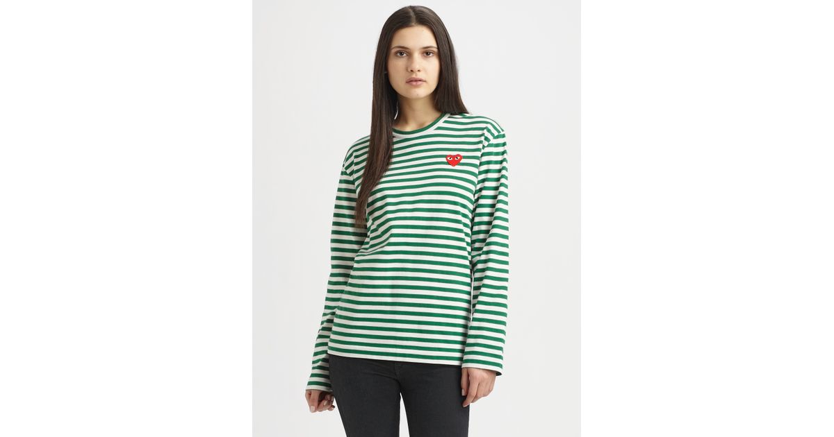 comme des garcons green stripe