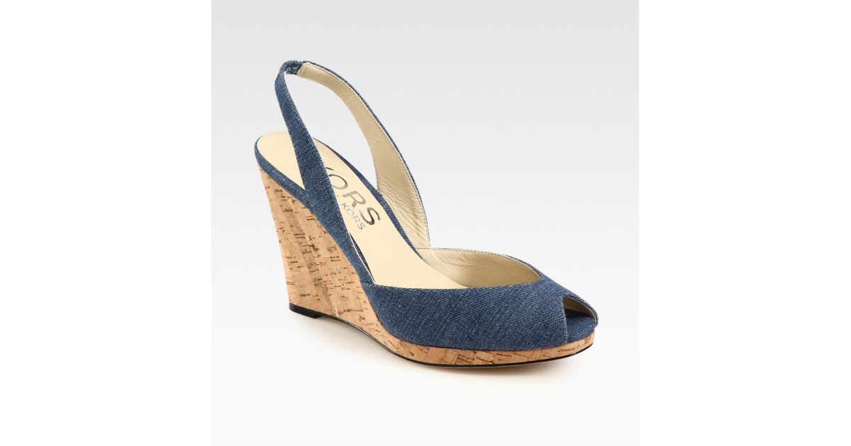 michael kors denim sandals