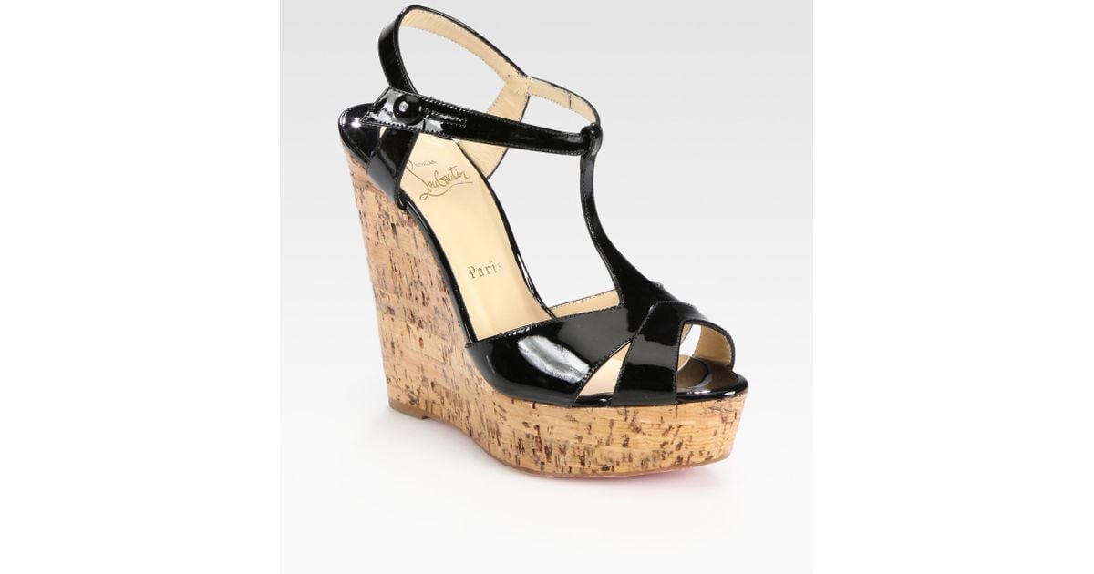 christian louboutin cork wedge