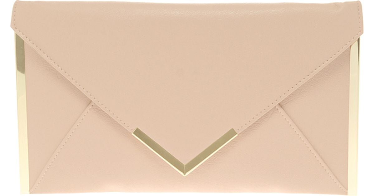 Nude envelope clutch Outlet
