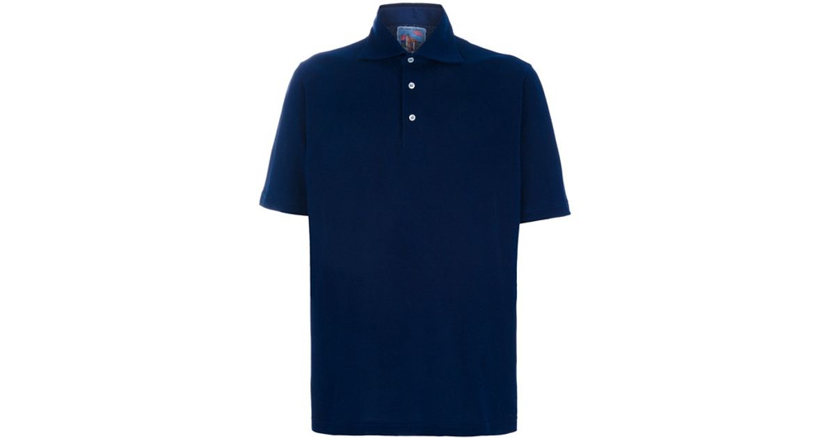 Fedeli Polo Shirt in Blue for Men - Lyst