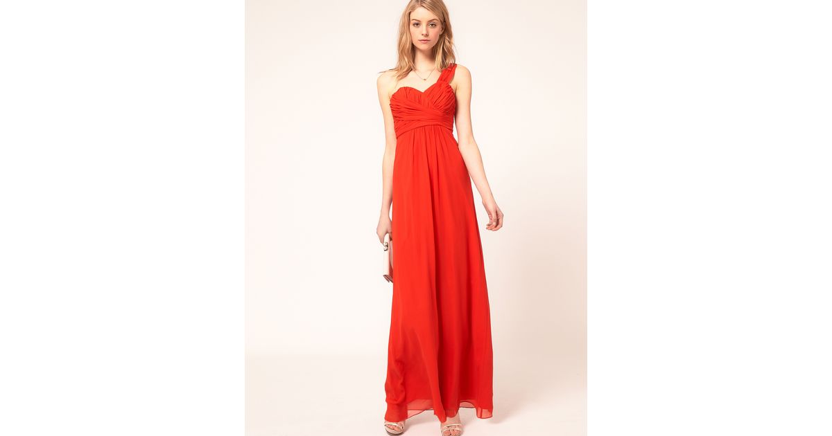 dark orange long dress