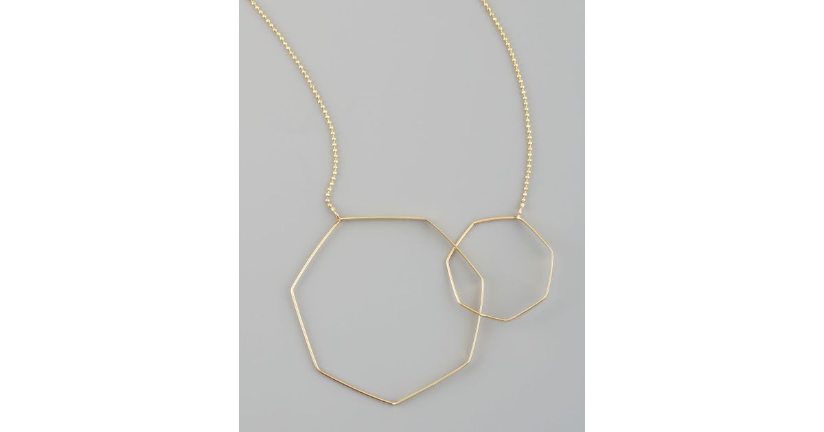 Lana Jewelry Interlocking Hexagon Necklace in Gold (Metallic) Lyst