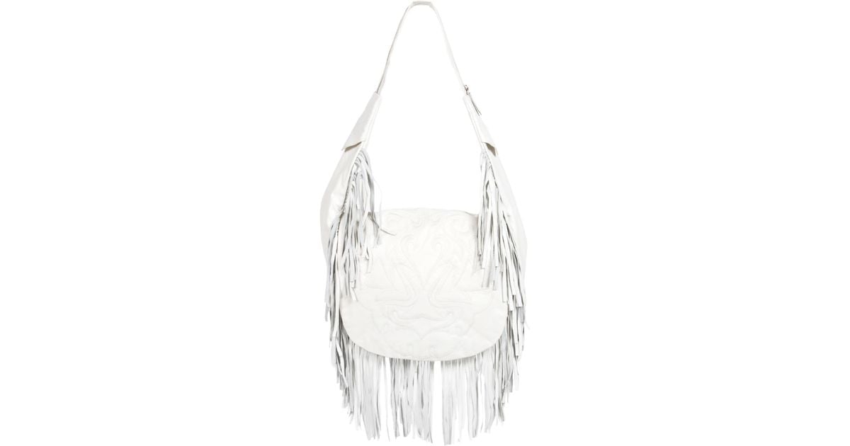 asos white asos leather fringe shoulder bag product 1 3110652 150165209