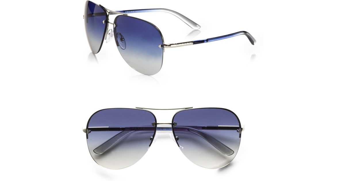 prada rimless aviator sunglasses