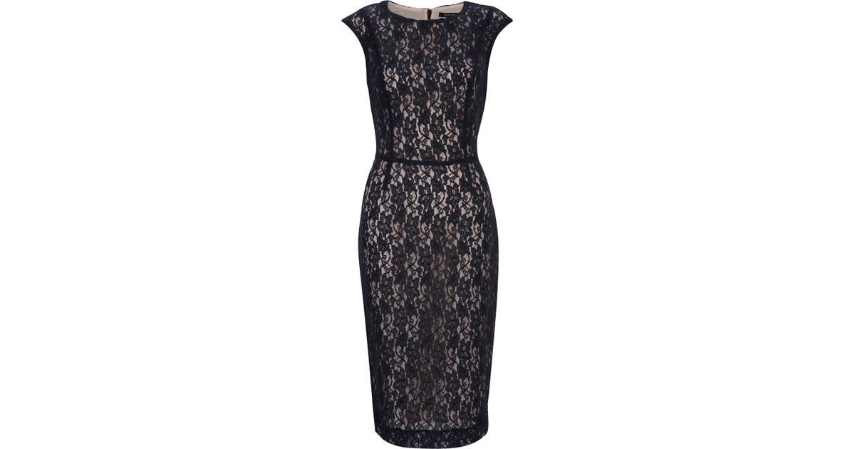 French Connection Angela Lace Dress in Black - Lyst