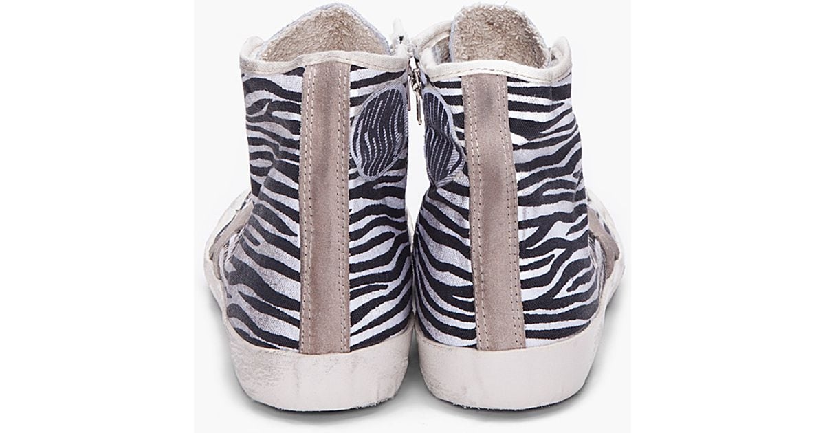 golden goose sneakers zebra