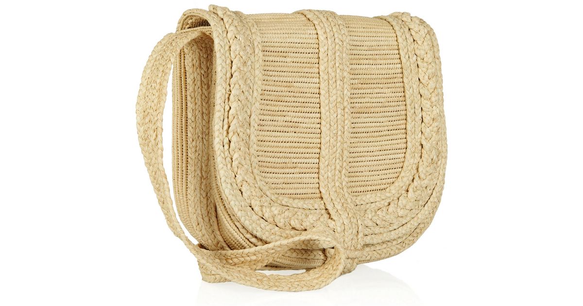 Ralph Lauren Collection Woven Straw Crossbody Bag in Natural Lyst
