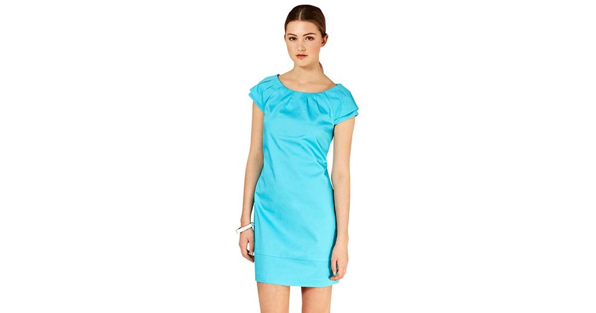 oasis green spot dress