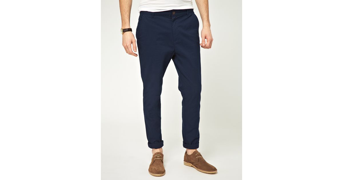 navy tapered chinos