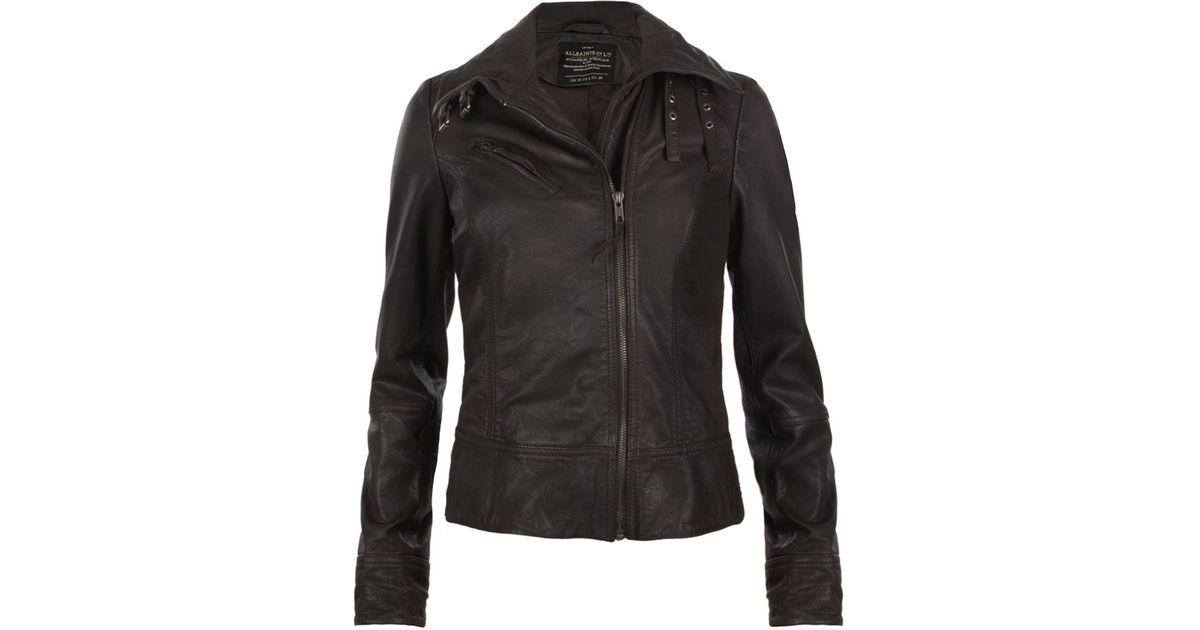 Allsaints Brown Belvedere Leather Jacket
