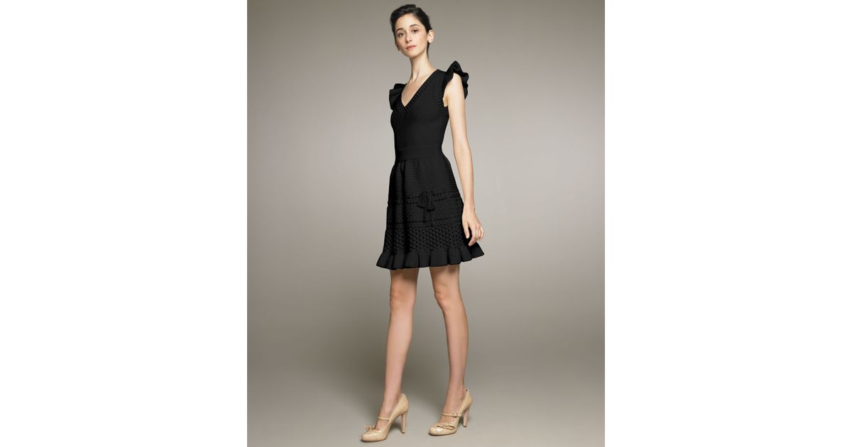 red valentino black dress with bow