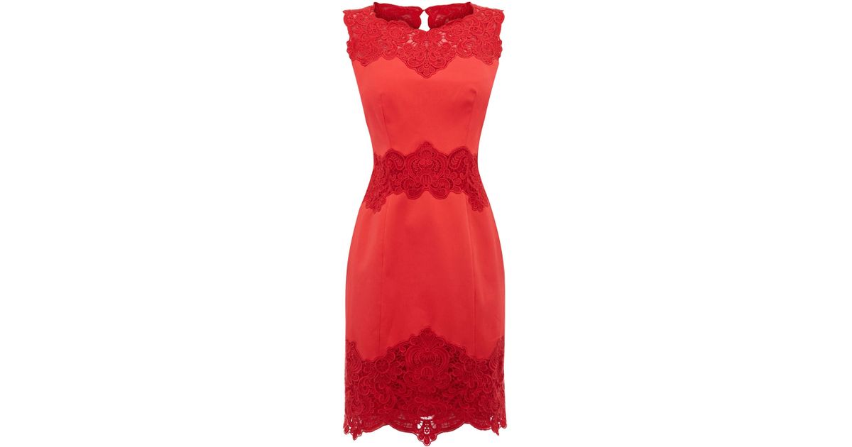Karen millen heavy cotton lace collection dress Karen millen heavy cotton lace collection dress