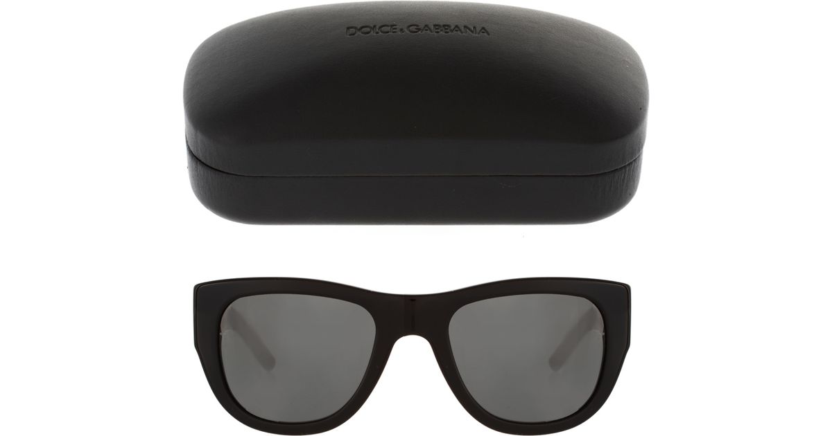 Dolce & Gabbana Wayfarer Sunglasses in Black for Men | Lyst