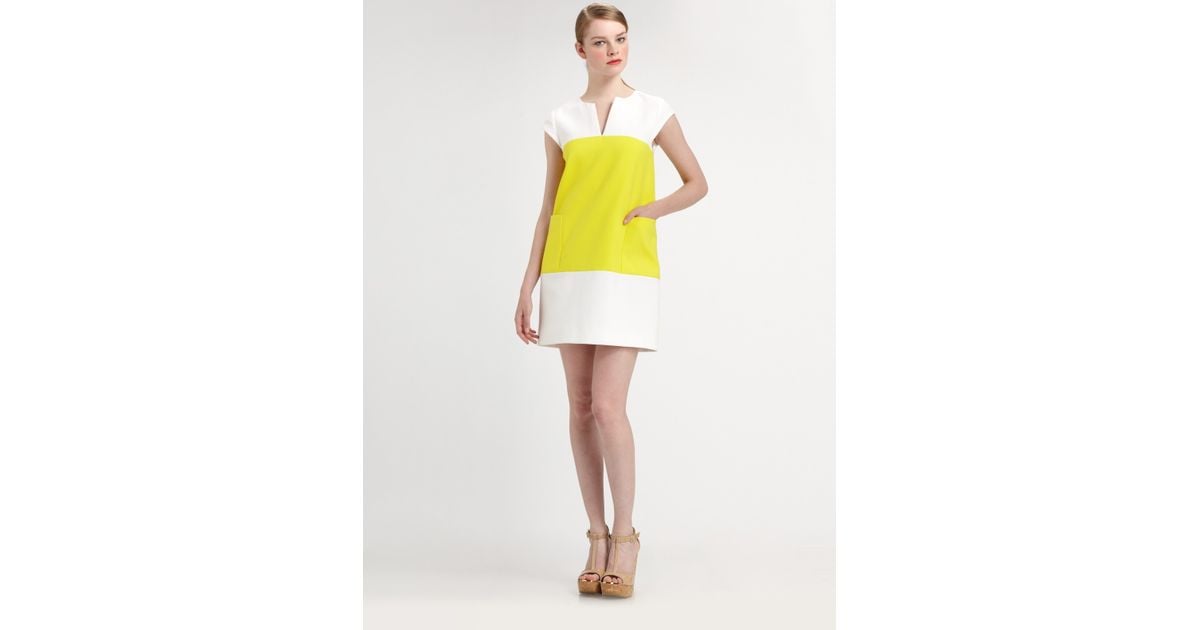 color block shift dress