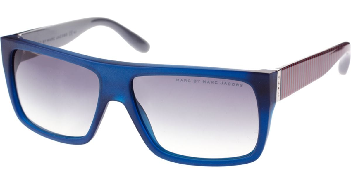 Marc By Marc Jacobs Wayfarer Sunglasses with Contrast Arm in Blue for Men