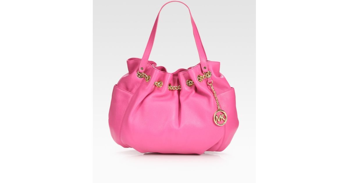 Lyst Michael Kors Chain Ring Tote Bag In Pink