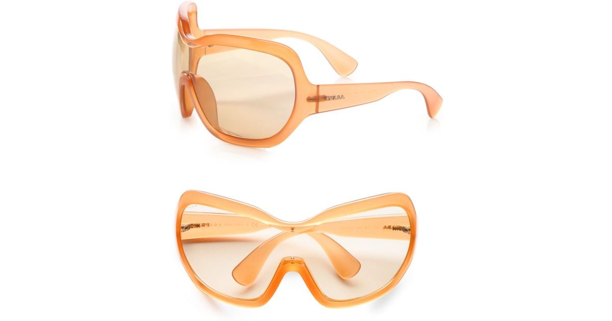 Prada Illusion Ski Mask-Inspired Sunglasses in Natural | Lyst