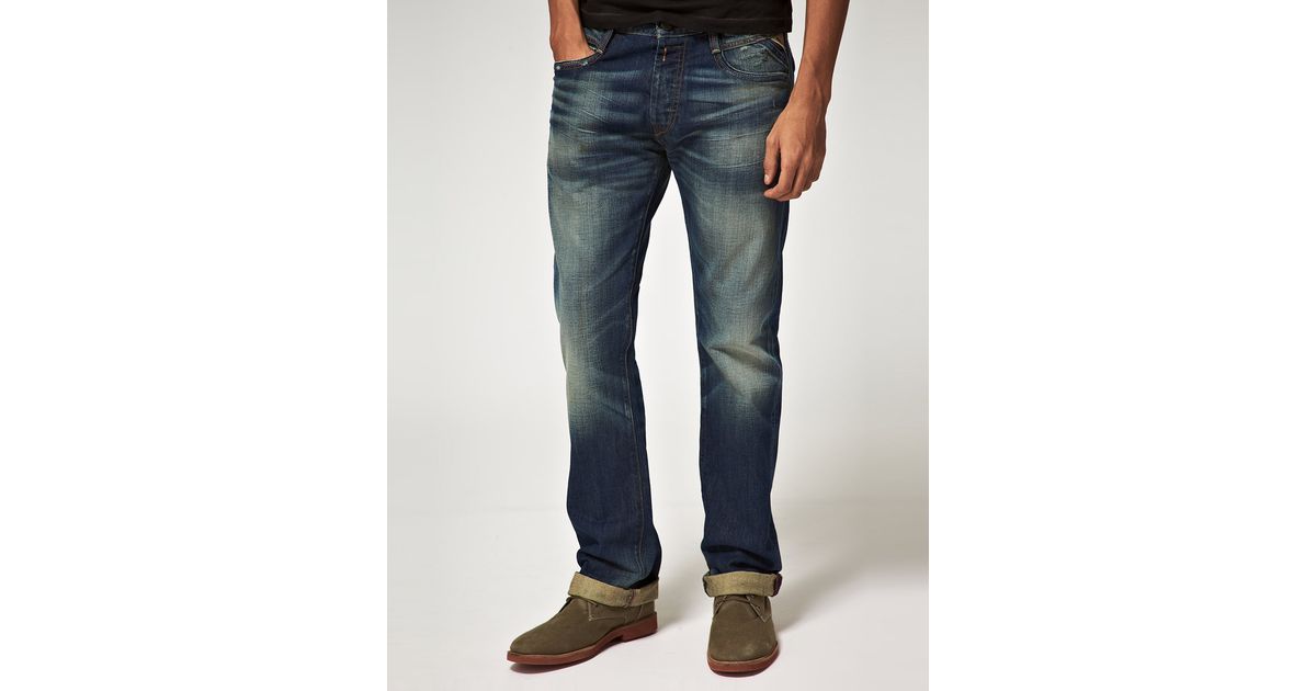 Replay Jimi Bootcut Jeans in Blue for Men | Lyst