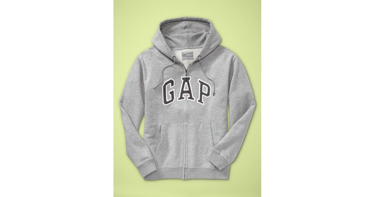 arch logo zip hoodie