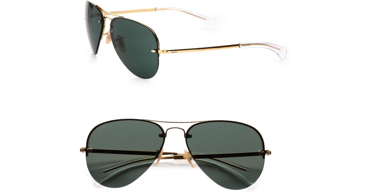 metallic aviator sunglasses