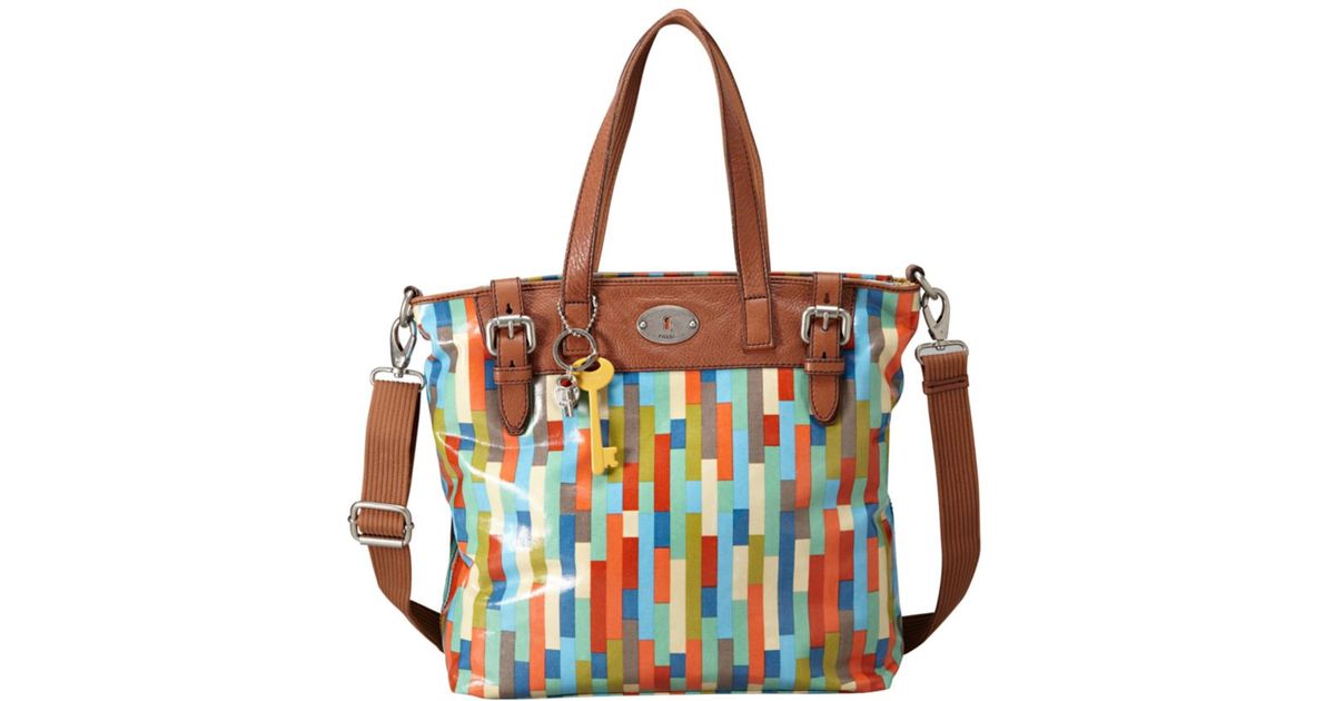 fossil coated canvas bags