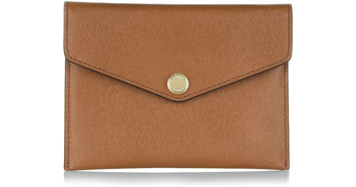 MICHAEL Michael Kors Texturedleather Passport Holder in Tan (Brown) Lyst