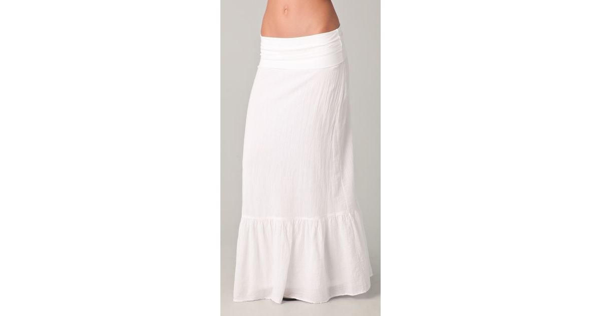 white gauze maxi skirt