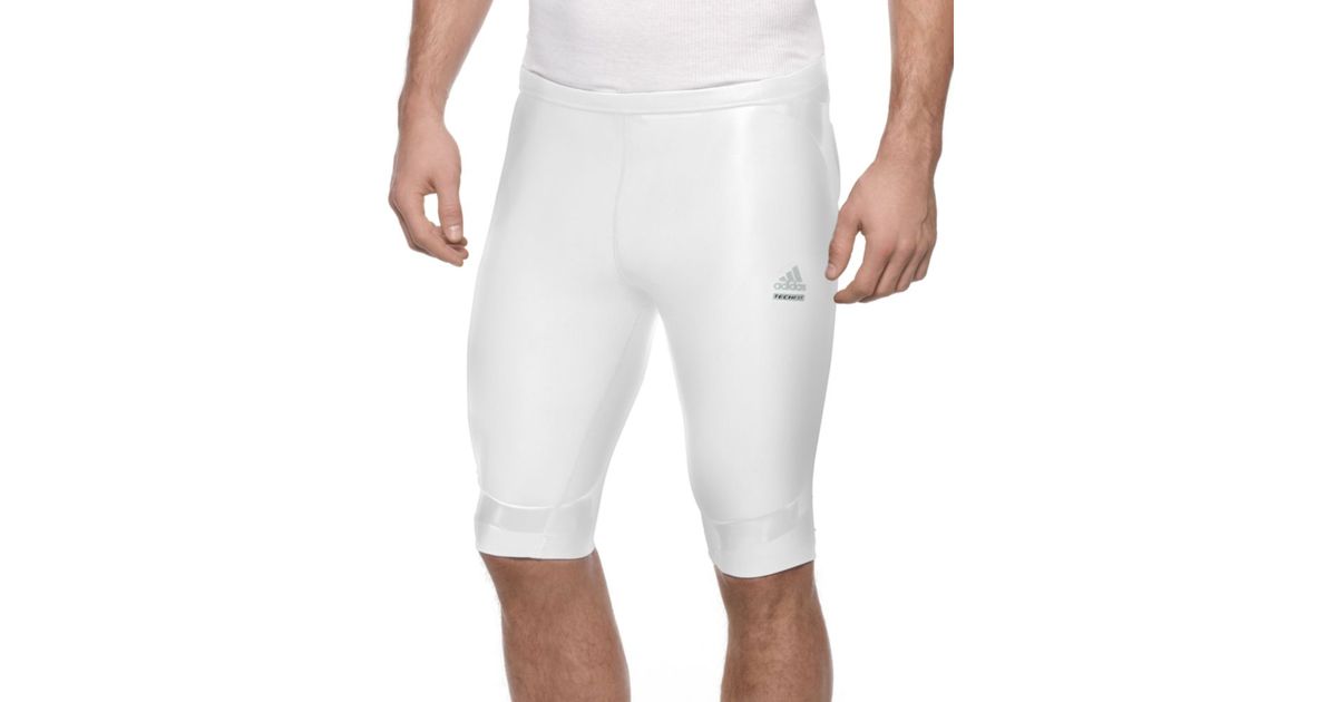 adidas Techfit Powerweb Compression Short in White for Men - Lyst