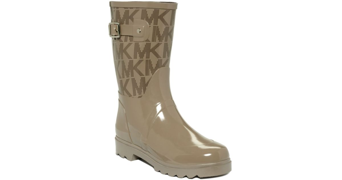 michael kors logo mid rain boots