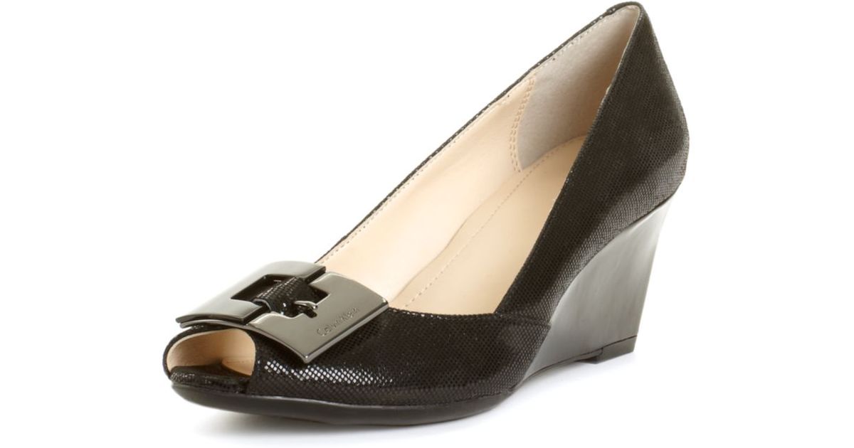 calvin klein wedge pumps