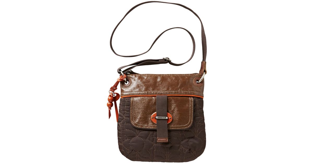 Fossil Keyper Nylon Crossbody Bag in Brown (Black) Lyst