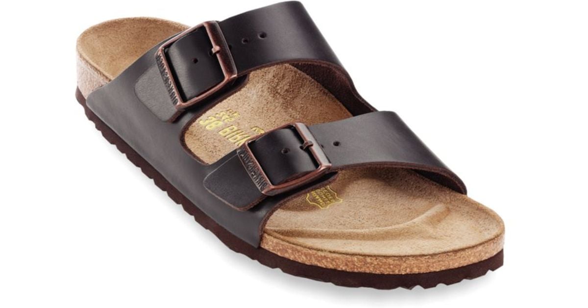 Birkenstock Mens Arizona Two Band Leather Sandal in Brown for Men - Lyst