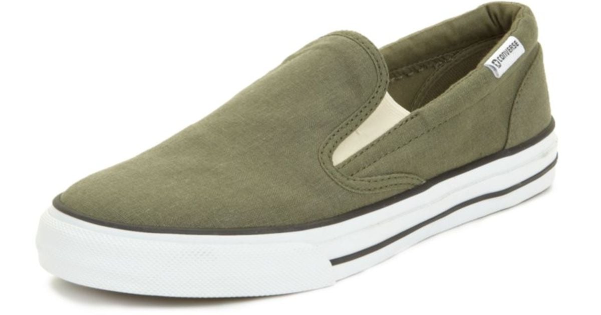 Converse Skid Grip Slip On Sneakers in Burnt Olive (Green) for Men - Lyst