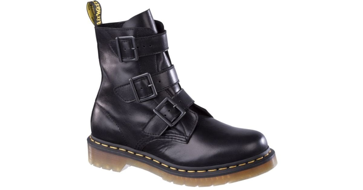 Dr. Martens Blake 3 Strap Buckle Boots in Black - Lyst