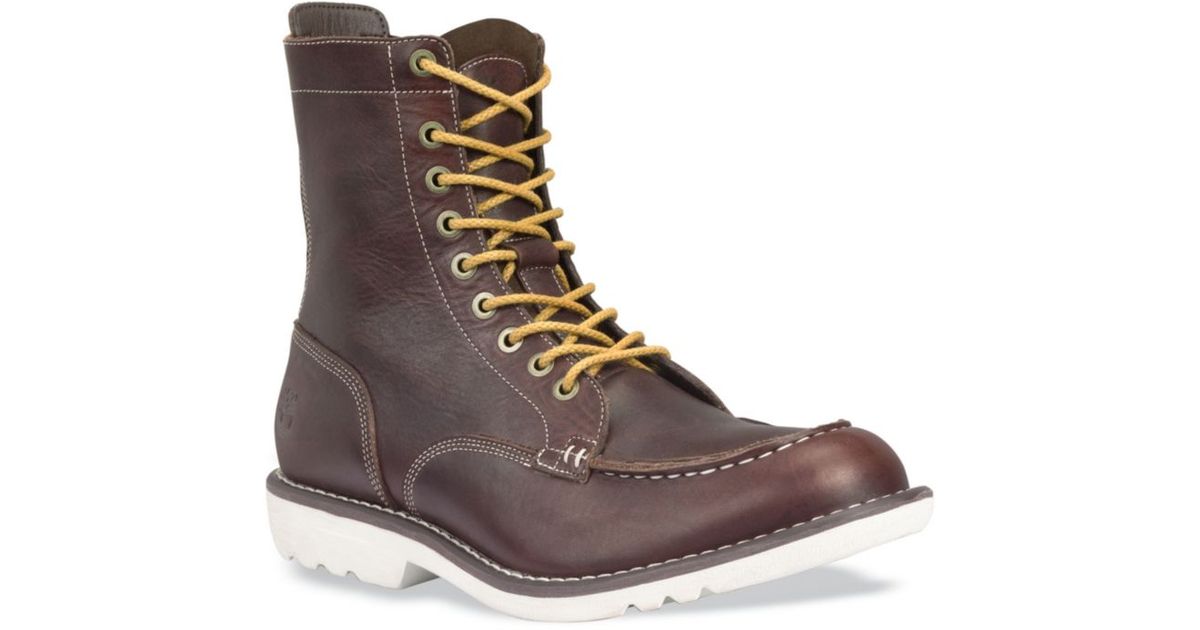 Timberland Earthkeepers City Escape Moc Toe Boots in Red Brown (Brown) for  Men | Lyst