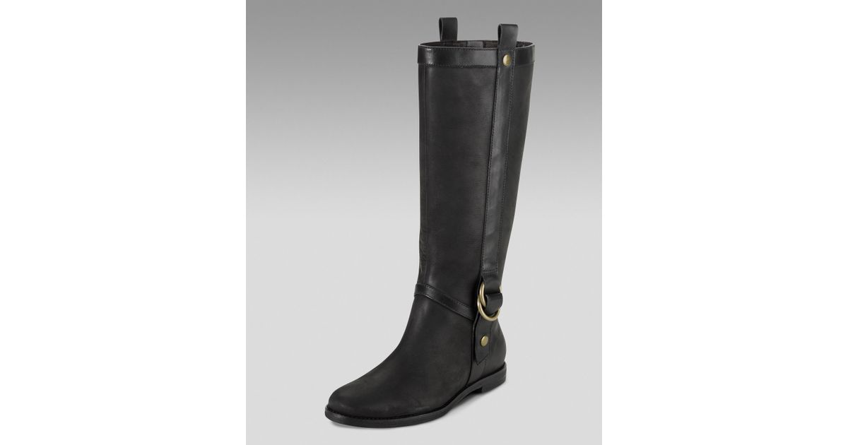 cole haan black riding boots