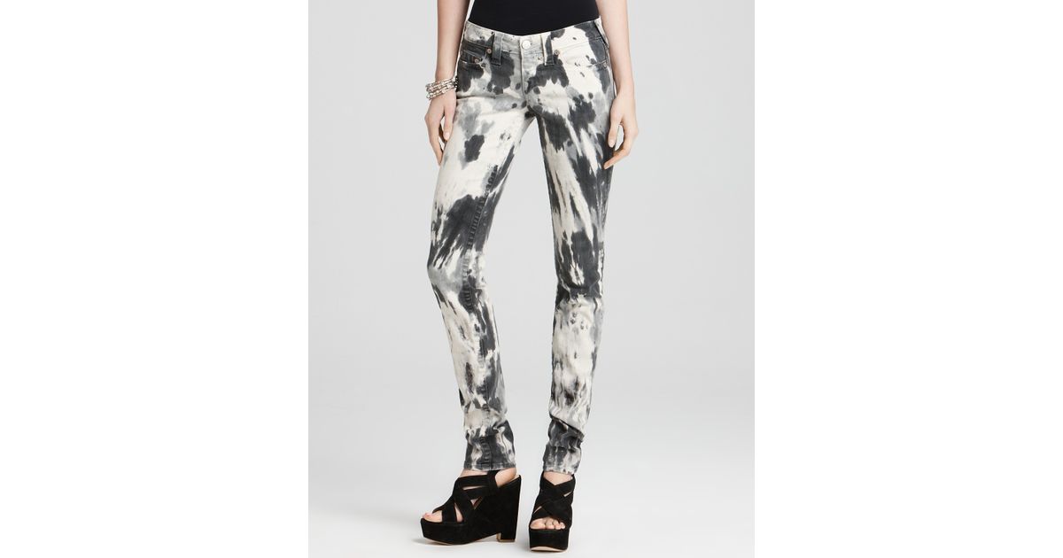 True Religion Jeans Stella Tie Dye Skinny Jeans in Black Lyst