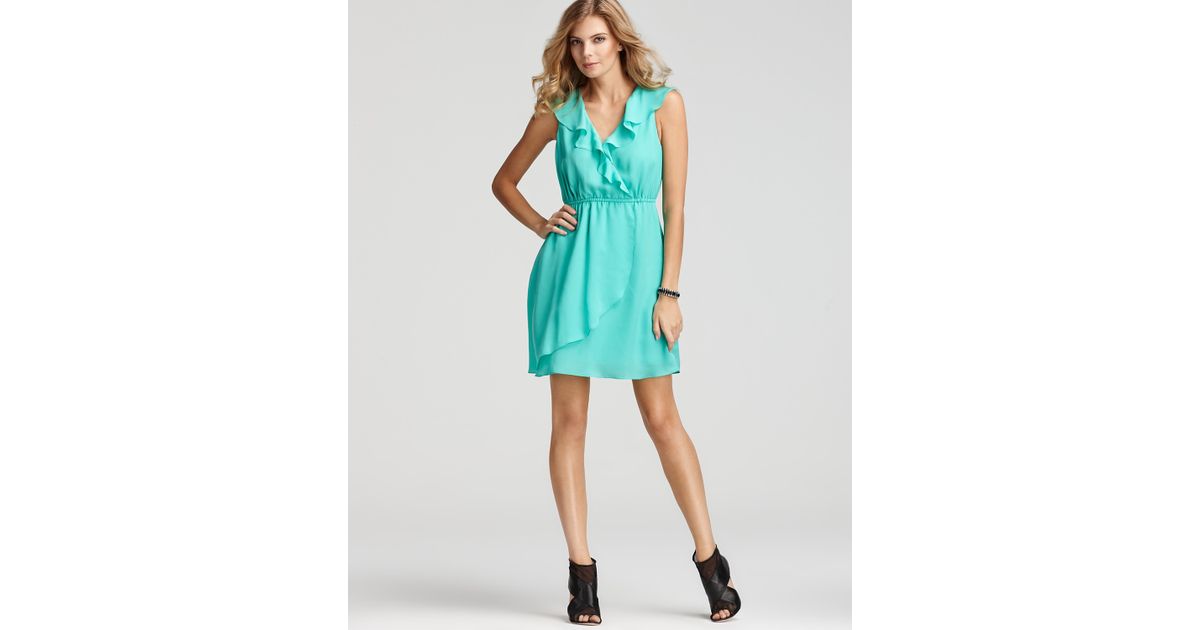 Lyst Bcbgeneration Dress Sleeveless Ruffle In Green